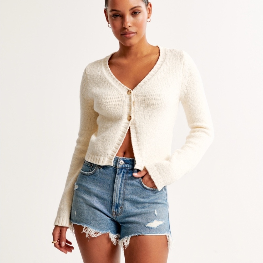 Abercrombie & Fitch High Rise Mom Denim Shorts